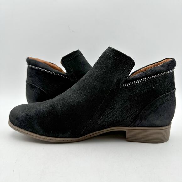 Cobb Hill Womens Crosbie Ankle Bootie US 8 Wide EU 39 Black Leather NIB - Picture 8 of 13